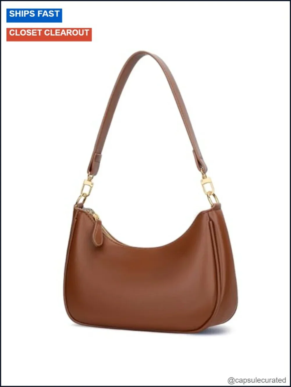 Women's Hobo Shoulder Bag Faux Leather Cute Purse Handbag Gold Chain